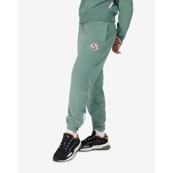 Puma Geen Drawstring Fleece Relaxed Fit Women's Classics Now Then Sweatpants L - Picture 3 of 16